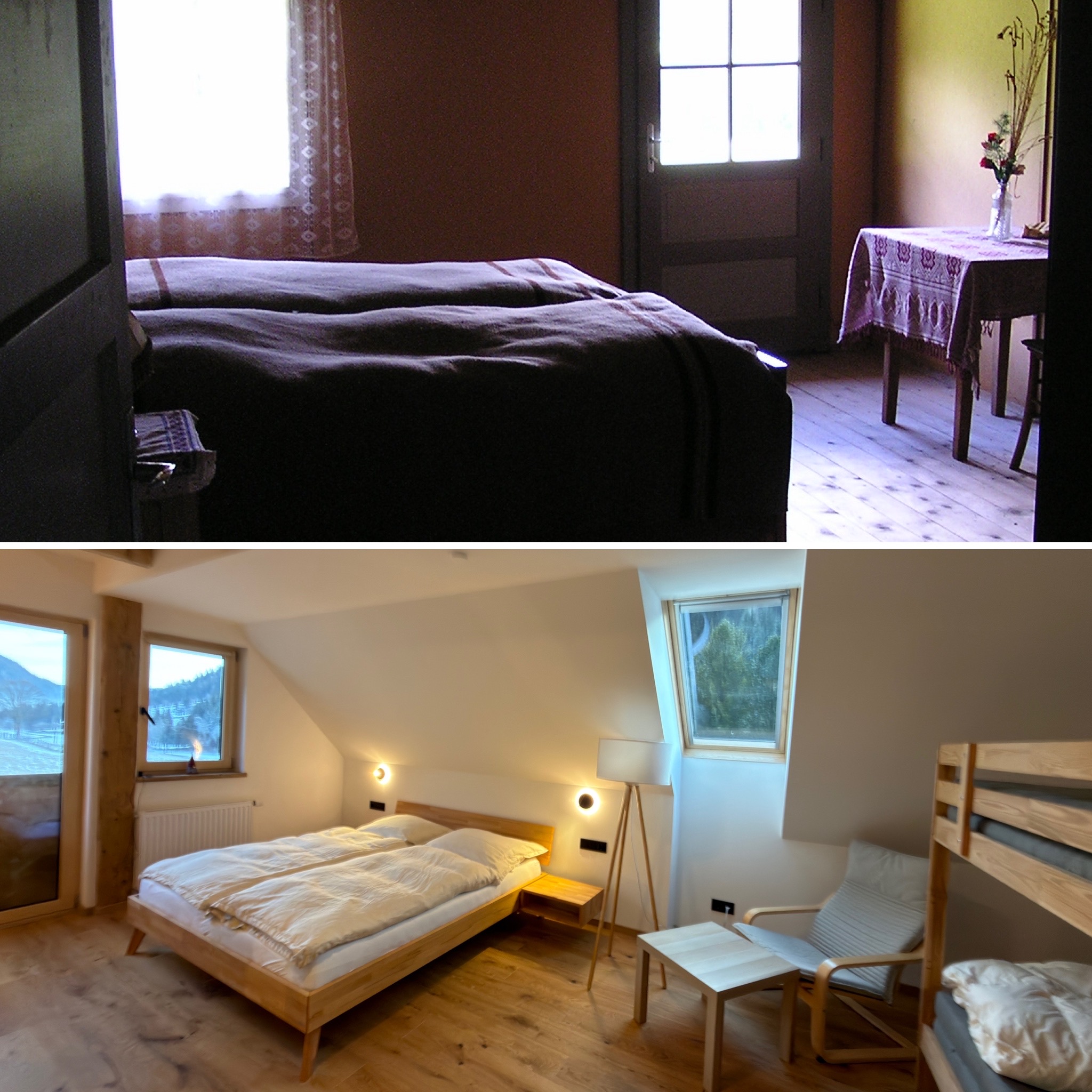 Schlafzimmer 2 vorher/nachher